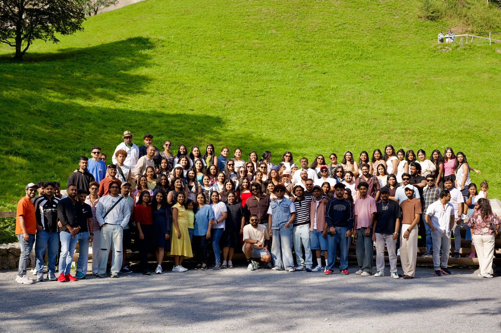 Full Europe on Wheels group photo on the Independence Day Switzerland trip, 14 August 2026